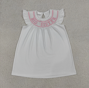 Combinaison smockée pour frères et sœurs, petite sœur, frère, bébé, enfant, tunique, pantalon court, robe longue jusqu'aux genoux - Product Image 4