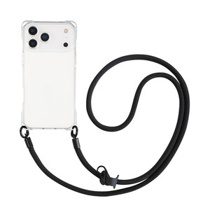 <span class=keywords><strong>Coque</strong></span> de téléphone minimaliste en TPU couleur unie antichoc <span class=keywords><strong>avec</strong></span> sangle bandoulière à quatre coins pour <span class=keywords><strong>iPhone</strong></span> 17 Pro Max 16 15 14 - Product Image 4