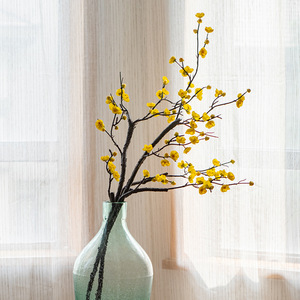 Long Branch Artificial plum Flower Wax plum Faux Flower Living Room Floor Flower Arrangement Home Decoration Desktop Wedding <strong>Flo</strong> - Product Image 3