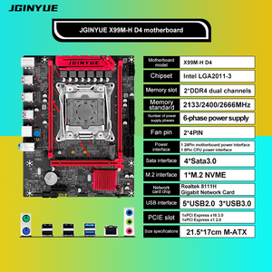 JGINYUE X99M-H D4 anakart Combo E5 LGA2011-3 V4 CPU 64GB <span class=keywords><strong>RAM</strong></span> kapasitesi ile 2650 Pin Intel işlemci oyun <span class=keywords><strong>DDR4</strong></span> destekler - Product Image 3