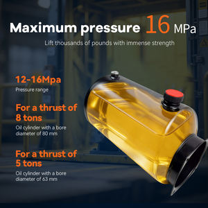 Unité de puissance <span class=keywords><strong>hydraulique</strong></span> verticale 4L 16 Mpa 0.75CC/R 0.8KW 12V avec poignée et courroie horizontale cylindrique 1 canal - Product Image 4