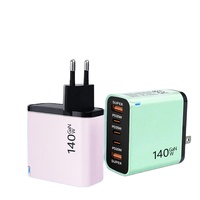 Colokan EU/US/UK Asli 140W Pengisian Cepat 5 Port Pengisi Daya Ponsel Cepat 140W Adaptor Daya Dinding USB Tipe C