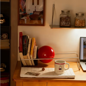 Étagère de rangement pour <span class=keywords><strong>DVD</strong></span> et <span class=keywords><strong>CD</strong></span> de style Bauhaus du milieu du siècle - Étagère de bureau moderne en acier inoxydable avec rangement autonome - Product Image 4