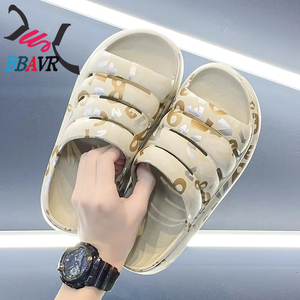 Best Selling Plus Size Men's Casual Outdoor <b>Slippers</b> Trendy Thick Bottom Lightweight Anti-Slippery Spring/Summer for Slow Walk - Product Image 5