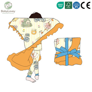 Couverture en bambou respirante Babylovey à double face avec motif de dessin animé, <span class=keywords><strong>pour</strong></span> toutes les saisons, avec logo et design personnalisés OEM - Product Image 1