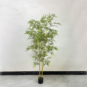 Arbre <span class=keywords><strong>de</strong></span> <span class=keywords><strong>Bambou</strong></span> Artificiel Doré Durable et Écologique Résistant aux UV, Simulation Réaliste pour Décoration Intérieure et Extérieure d'Hôtel - Product Image 1
