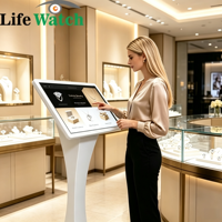 Kiosco Interactivo con Pantalla Táctil de 24 Pulgadas, de Pie, para Consultas de Información y Autoservicio, con Sistema Operativo Dual Android y Windows