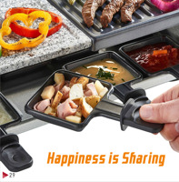 Barbecue électrique Grill de table commercial pour 8 personnes sans fumée BBQ Raclette Party Grills