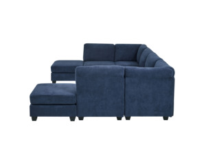 Canapé modulaire sectionnel moderne rembourré en polyester, ensemble de canapé-lit écologique et durable pour salon, idéal pour appartement et hôtel - Product Image 2