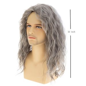 Pelucas sintéticas largas y rizadas para hombres, <span class=keywords><strong>peluca</strong></span> esponjosa estilo Punk Rock para Halloween, <span class=keywords><strong>peluca</strong></span> de cosplay, fibra resistente al calor - Product Image 3