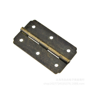 Bisagra de latón antiguo de 55x32 mm, 6 orificios, 180 grados, para caja de madera G33 - Product Image 5