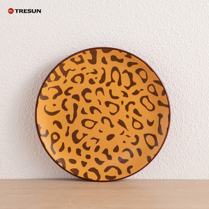 Juego de vajilla de cerámica con estampado animal TRESUN, platos redondos, tazones, platos con estampado de leopardo, apto para lavavajillas, diseño contemporáneo - Product Image 3