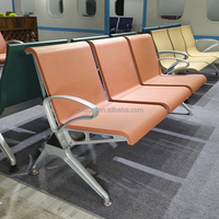 Chaises d'attente modernes en cuir PU à 3 places avec accoudoirs pour cliniques, aéroports, hôpitaux, salons de coiffure, réceptions, gymnases