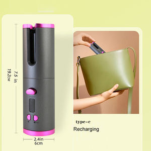 Alat penata rambut elektrik 2 dalam 1, alat pengeriting Wig bentuk putar Spiral berkualitas bagus dan pelurus suhu panas - Product Image 4