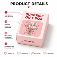 Boîte en carton blanc délicat personnalisable avec fermeture automatique, étui cadeau lisse pour cadeaux d'anniversaire et fleurs