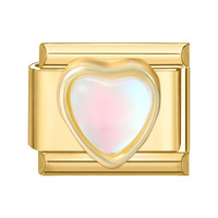 Vente en gros de breloques de bracelet italiennes en acier inoxydable plaqué or 18 carats pendentif étoile de lune avec nœud papillon en cristal de soudure breloques italiennes