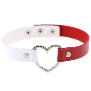 Venta al por mayor Punk señoras gótico cuero Anime gargantilla <span class=keywords><strong>collar</strong></span> corazón Spike remaches hebilla <span class=keywords><strong>Collar</strong></span> collares - Product Image 2