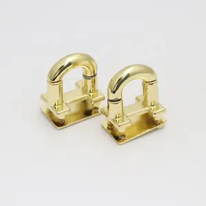 Manufacture Handbags Hardware Metal Turn Lock Zinc Alloy Purse Lock Buckle Small Locks For Bags