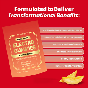 Suplemen Gummy Elektrolit Vegan Rasa Alami 960mg dengan <span class=keywords><strong>5</strong></span> Elektrolit Esensial, Label Pribadi OEM Grosir - Product Image 4