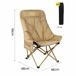Chaise <span class=keywords><strong>lune</strong></span> pliable portable en coton avec cadre en aluminium, inclinaison réglable sur quatre positions pour le camping, <span class=keywords><strong>la</strong></span> cour et <span class=keywords><strong>la</strong></span> détente en extérieur - Product Image 5