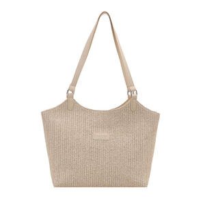 2025 nuevo bolso de playa para mujer, bandolera de mensajero de paja tejida a la moda, bolso de mano de paja para mujer - Product Image 6
