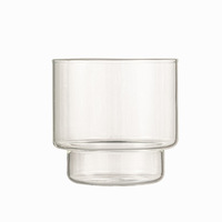 Vente en gros de gobelets en verre empilables personnalisés avec logo, simples et transparents, pour boissons, lait, eau, café, jus