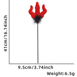 Nouveau Cosplay carnaval thème fête <span class=keywords><strong>diable</strong></span> cornes bandeau et Trident rouge <span class=keywords><strong>diable</strong></span> fourchette enfer ensemble Halloween Cosplay <span class=keywords><strong>diable</strong></span> bandeau - Product Image 3