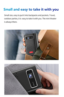 Projecteur vidéo Android W&F M2 540P avec batterie, affichage WIFI, pour maison intelligente, projecteur compact portable 4K