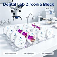Bloc de zircone dentaire haute résistance, zircone blanche vierge, CAD CAM pour ponts postérieurs longs, matériau de fraisage pour laboratoire dentaire