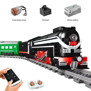 MOULD KING 12005 Technical Car Toys The MOC Motorized SL7 Asia Express Train Assembly Building Blocks Brick Kids Christmas Gift