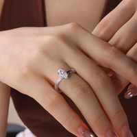 Bague de fiançailles Halo en moissanite, bijoux en moissanite VVS1, bague en moissanite, bijoux fins, bagues en diamant de laboratoire, bague en argent S925