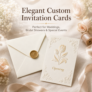Cartes d'invitation de <span class=keywords><strong>mariage</strong></span> personnalisées, cartes de vœux de luxe gaufrées avec enveloppe, sceau de cire, impression dorée - Product Image 2