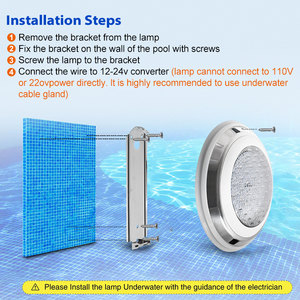 Vente flash : 12 lampes de <span class=keywords><strong>piscine</strong></span> étanches IP68, LED RGB changeantes de couleur, éclairage sous-marin pour <span class=keywords><strong>piscine</strong></span> - Product Image 6