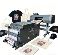 Imprimante DTF 60 cm, impression DTG 24 pouces, 4 têtes pour encre pigmentée I3200, nouvelle machine d'impression de t-shirts et four à secouer la poudre