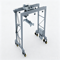 Grue portique entièrement électrique sur pneus avec système anti-oscillation flexible pour le stockage de conteneurs en entrepôt