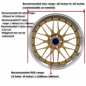 Rines de Aleación Personalizados de 19 Pulgadas, 22x12, Forjados en Bronce, Especificación OE, Ajuste Perfecto, Diseño Cóncavo, 5x112, para Mercedes - Product Image 3
