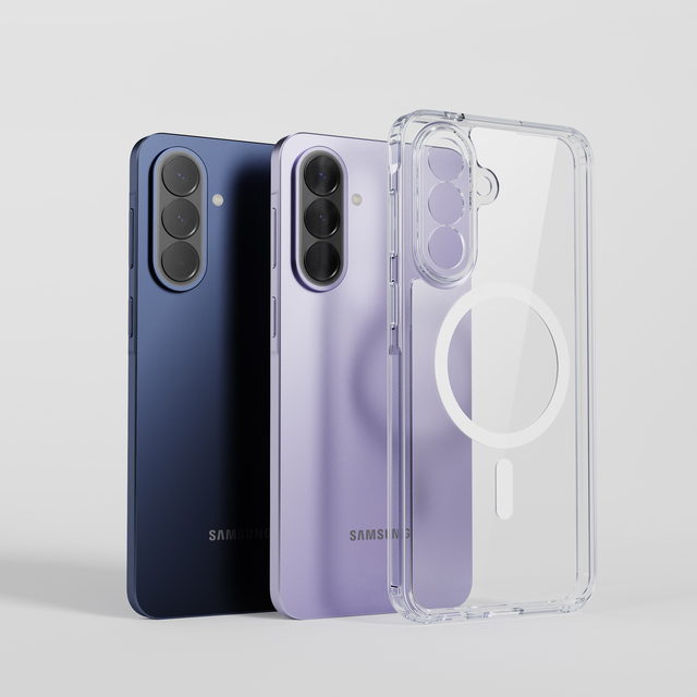 Bulk Wholesale Clear Magnetic Phone Case for Samsung Galaxy A57 A56 Anti-Yellowing Protective Cover with Camera Lens Protection