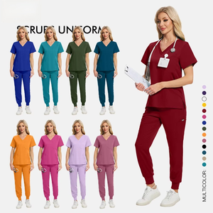 กางเกงวิ่งคอวีสำหรับทุกเพศชุดขัดทางการแพทย์สำหรับผู้ชายผู้หญิงสำหรับทันตแพทย์ร้านทำเครื่องประดับขายส่ง - Product Image 1