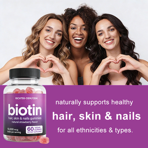 Integratore Alimentare Multivitaminico per <span class=keywords><strong>Capelli</strong></span>, <span class=keywords><strong>Unghie</strong></span> <span class=keywords><strong>e</strong></span> Pelle con Biotina, Etichetta Privata OEM, Caramelle Gommose alla Biotina - Product Image 4