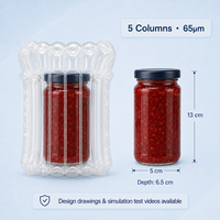 Emballage gonflable fiable en colonne d'air transparente pour bouteille de vin – Manchon de protection antichoc en plastique – Emballage gonflable