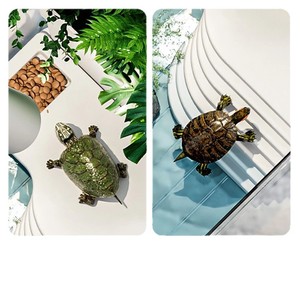 Tanque para Tortugas Rectangular de Plástico, Hábitat Acuático con Plataforma para Tomar el Sol, para Tortugas Rojas y Peces Pequeños - Product Image 5