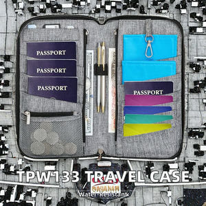 NEXXGEN Customized Design Fashion Waterproof Polyester Travel <b>Wallet</b> & Passport Case with Zip Pocket 7 Inch Size for Family Use - Product Image 3