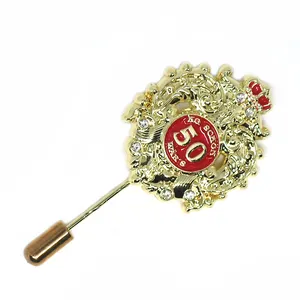 CY Soft Enamel Iron Made Gold Plating Carnival 50th Anniversary Long Lapel Pin