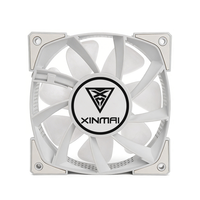 Ventilateur PC RGB 120 mm, ventilateur de refroidissement pour boîtier de jeu avec LED arc-en-ciel 4 broches PWM, ventilateur de dissipateur thermique CPU à faible bruit avec éclairage réglable