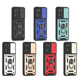 Protection d'objectif de caméra coulissante deux en un combo étui de téléphone portable résistant à l'usure avec béquille pour <span class=keywords><strong>vivo</strong></span> Y03 4g couverture arrière rigide - Product Image 6