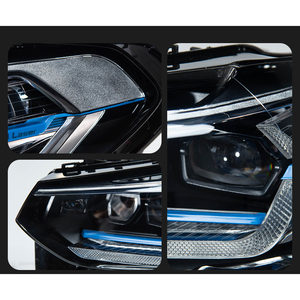 Faros Delanteros <span class=keywords><strong>para</strong></span> BMW X3 G01 G08 2018-2021, Conjunto <span class=keywords><strong>de</strong></span> Faros LED <span class=keywords><strong>con</strong></span> Lente, DRL, Señal <span class=keywords><strong>de</strong></span> Giro Secuencial, Estilo Láser - Product Image 6