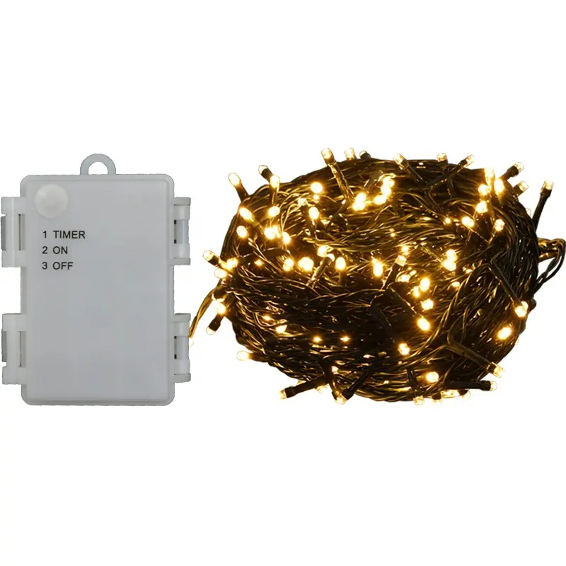 Battery String Lights Christmas Outdoor Waterproof Decoration Battery Powered 300 Led String Lights With Timer For Holiday Garden