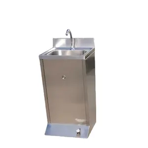 Fabrikanten Commerciële Draagbare Rvs Voet Operated Hand Wassen Sink