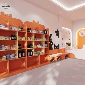 เฟอร์นิเจอร์สำหรับจัดแสดงสินค้าร้านขายสัตว์เลี้ยง |   เคาน์เตอร์และชั้นวางของไม้ |   โซลูชั่นการออกแบบและจัดวางร้านค้าปลีกครบวงจรพร้อมไฟ LED - Product Image 1