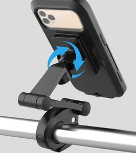 Waterproof Phone Holder Motorcycle Bike Cycling Mobile Phone Support Stand Mount